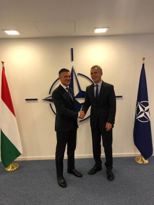 Nagy Zoltán találkozója a NATO-főtitkárral